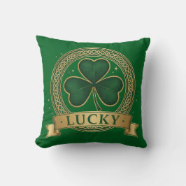 Cojín Decorativo Lucky St Patrick's Day Shamrock Irish 