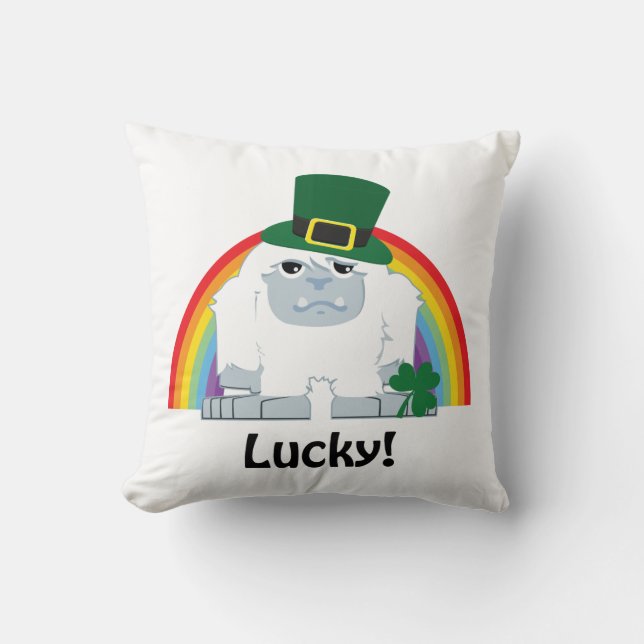 Cojín Decorativo Lucky Yeti Leprechaun (Anverso)