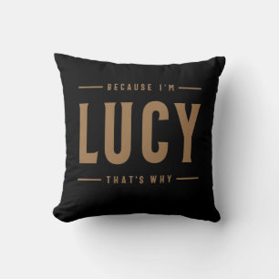 Cojín Decorativo Lucy Name Personalized Birday Name Lucy