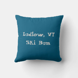 Cojín Decorativo Ludlow, VT Ski Bum (esquí Vermont de montaña verde