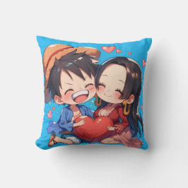 Cojín Decorativo Luffy & Boa Hancock Anime Throw Pillow