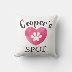 Cojín Decorativo Lugar reservado para nombre de mascota personaliza