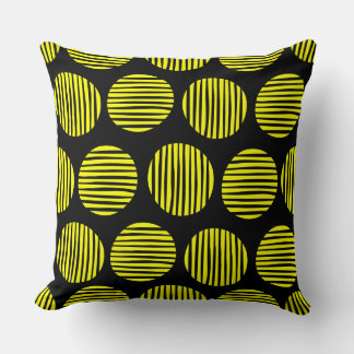 Cojín Decorativo Lugares con lino 190917 - Amarillo sobre negro