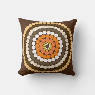 Cojín Decorativo Lugares Marrones Y Naranjas,