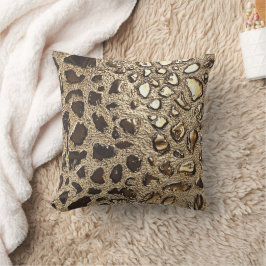 Cojín Decorativo Lugares metálicos de Leopardo de oro