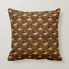 Cojín Decorativo Lujo Oro Viejo Cuero Opulento Bronce