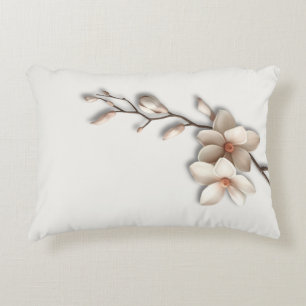Cojín Decorativo Lujo Silencioso Botánico Magnolia