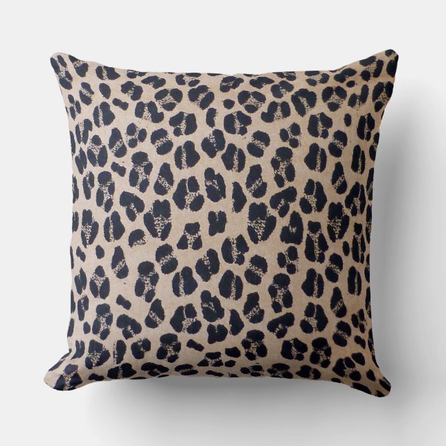 Cojín decorativo lujoso 20" del estampado leopardo (Anverso)