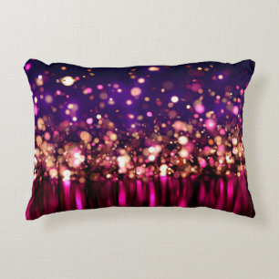 Cojín Decorativo Lujoso fondo purpurina y luminoso.
