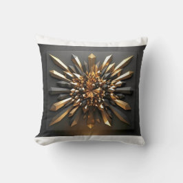 Cojín Decorativo Lujoso oro y cristal oscuro Accesorio geométrico