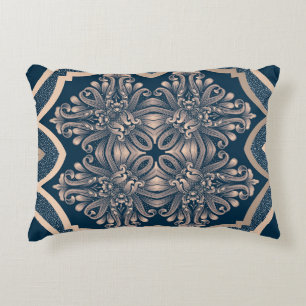 Cojín Decorativo Lujoso patrón sin soldadura de Damasco Vintage