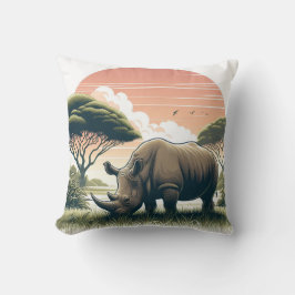 Cojín Decorativo Lujoso rainoceronte Pillow para los amantes de la 