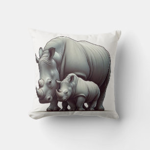 Cojín Decorativo Lujoso rainoceronte Pillow para los amantes de la
