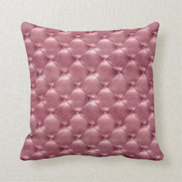 Cojín Decorativo Lujoso Rosa BrightPink Cuero Opulento Glam