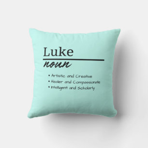 Cojín Decorativo Luke, definición de nombre personalizado del niño