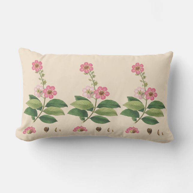 Cojín decorativo lumbar al aire libre rosado de (Anverso)