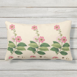 Cojín decorativo lumbar al aire libre rosado de