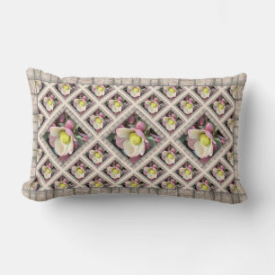Cojín decorativo lumbar con encantadores Hellebore