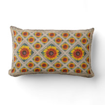 Cojín decorativo lumbar con los girasoles de Susie