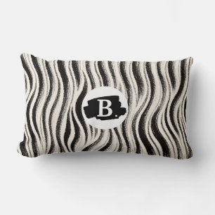 Cojín decorativo lumbar de banda de cebra personal