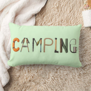 Cojín decorativo Lumbar de Camping Word