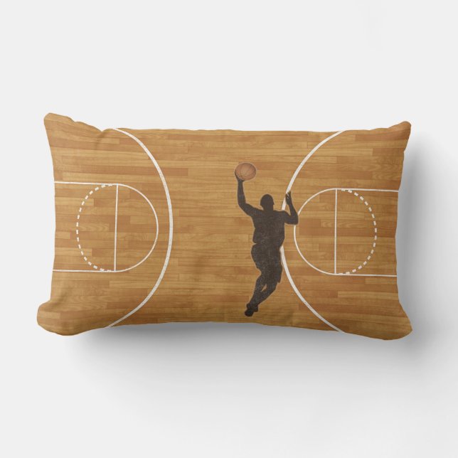 Cojín decorativo Lumbar de la cancha de baloncesto (Anverso)