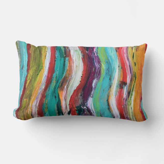 Cojín decorativo Lumbar de longitud de onda Poly (Anverso)