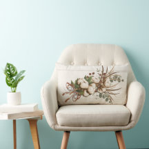 Cojín decorativo lumbar elegante de la planta de a