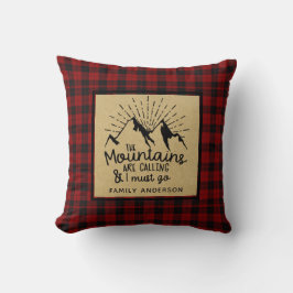 Cojín Decorativo Lumberjack Las Montañas Están Llamando Personaliza
