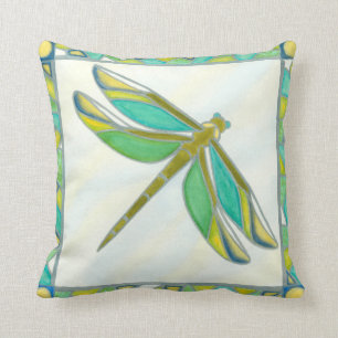 Cojín Decorativo Luminosa libélula pastel de Vanna Lam