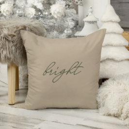 Cojín Decorativo Luminoso ・ Elegantes Navidades De Terciopelo Beige