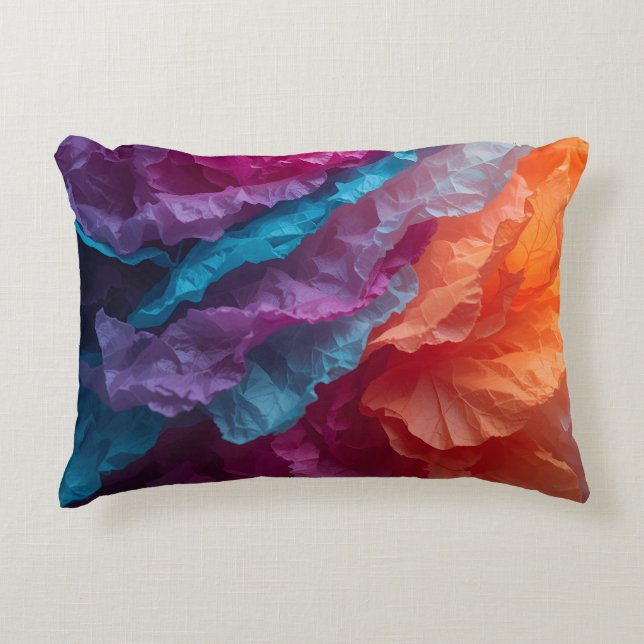 Cojín Decorativo Luminous Abstract Tissue Paper Layers (Anverso)