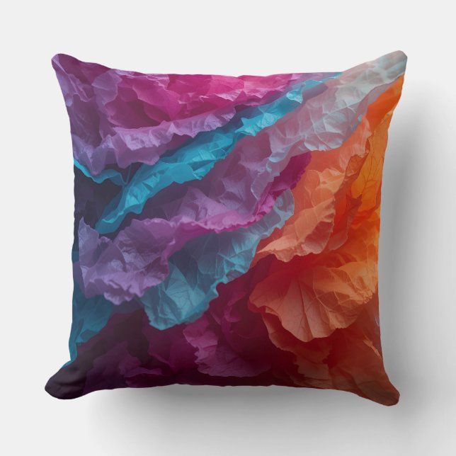 Cojín Decorativo Luminous Abstract Tissue Paper Layers (Anverso)