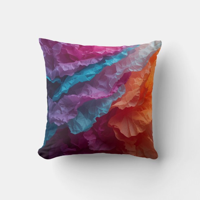 Cojín Decorativo Luminous Abstract Tissue Paper Layers (Anverso)