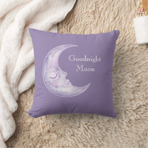 Cojín Decorativo Luna Buenas Noches Púrpura