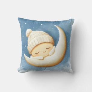 Cojín Decorativo Luna creciente de punto acogedor