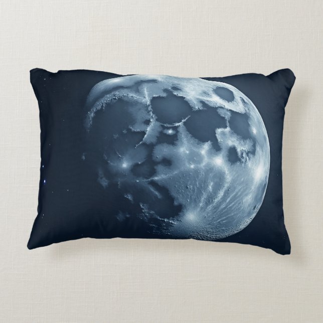 Cojín Decorativo luna en el oscuro Pillow (Reverso)