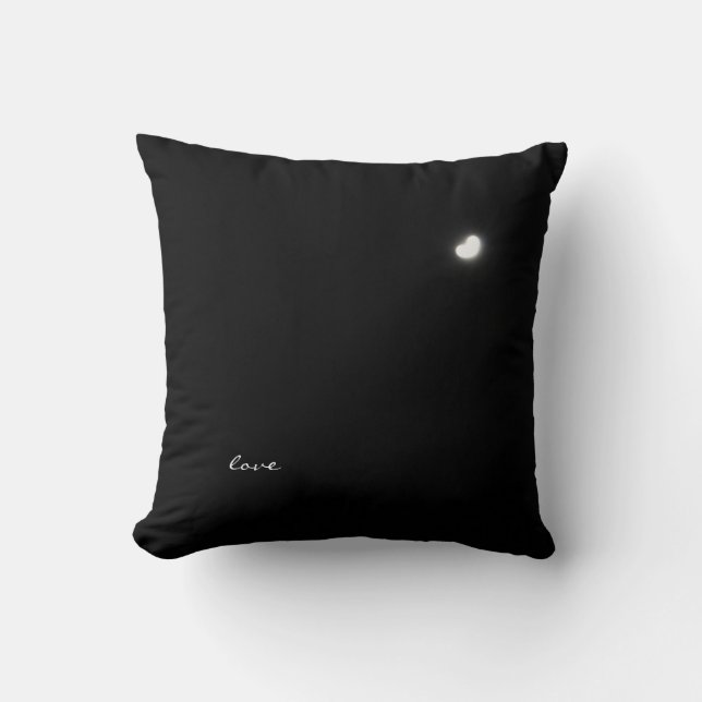 Cojín Decorativo Luna en forma de corazón (Anverso)