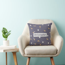 Cojín Decorativo Luna Espacial Cohete Planeta Estrellas