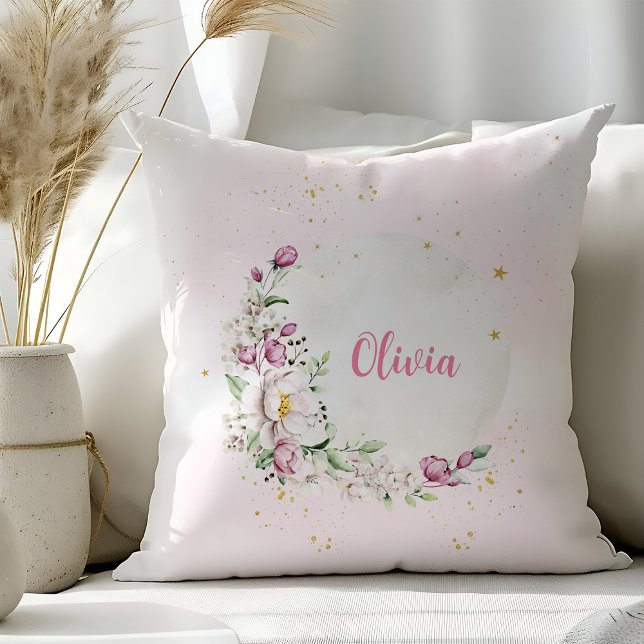 Cojín Decorativo Luna Floral Rosa (Subido por el creador)