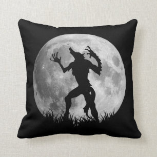 Cojín Decorativo Luna Llena de Transformación de Hombre Lobo Genial