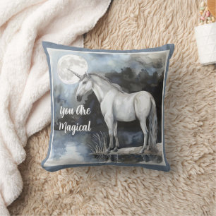 Cojín Decorativo Luna Llena Unicornio  