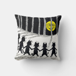 Cojín Decorativo Luna llena y gatos, Louis Wain