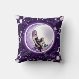 Cojín Decorativo Luna morada niño