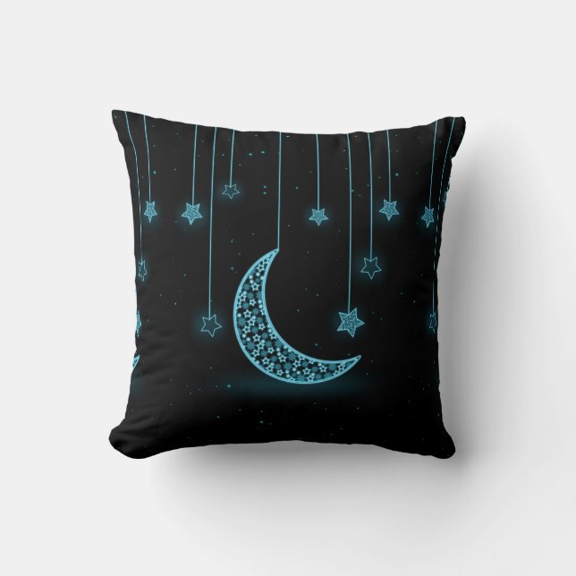 Cojín Decorativo Luna y estrellas colgantes (Anverso)
