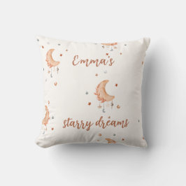 Cojín Decorativo Luna Y Estrellas De Cuidada Acuarela