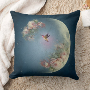 Cojín Decorativo Luna Y Flores - Pillow