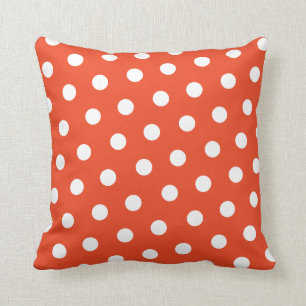 Cojín Decorativo Lunar anaranjado rojo