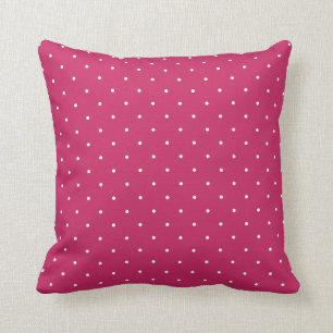 Cojín Decorativo Lunar del rojo de la frambuesa del estilo de los