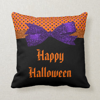 Cojín Decorativo Lunar Halloween negro púrpura anaranjado